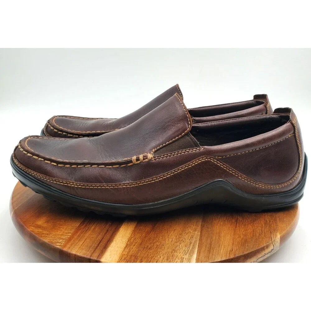 Cole Haan Slip On Loafers Men's Size 9M Tucker Venetian Brown Leather Casual